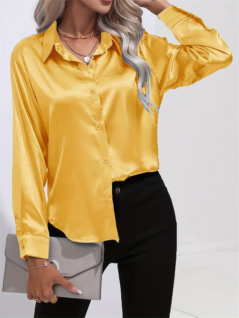 Acacia – Blusa de satén de lujo