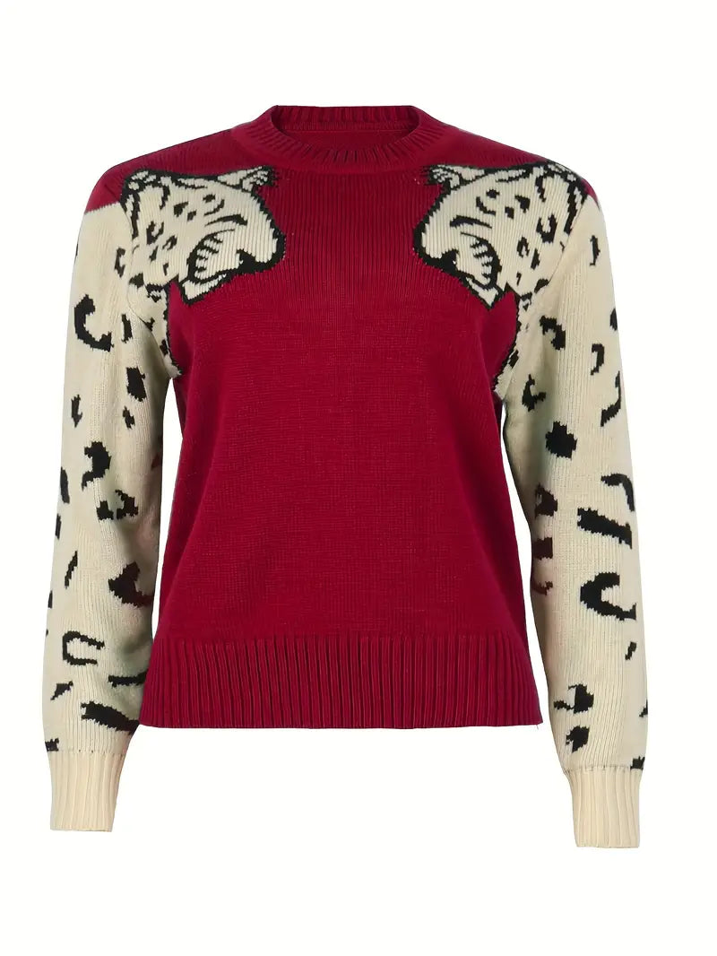 Brynlee – Jersey con vibrante estampado de leopardo