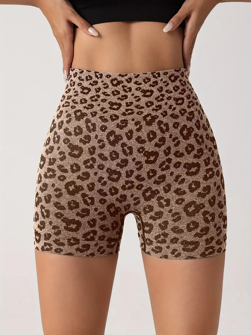 Venice – Shorts con estampado de leopardo sin costuras