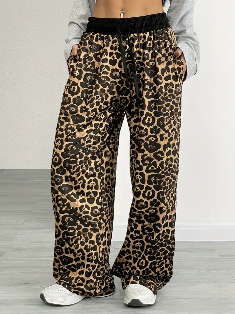 Eloise – Pantalón holgado estampado leopardo