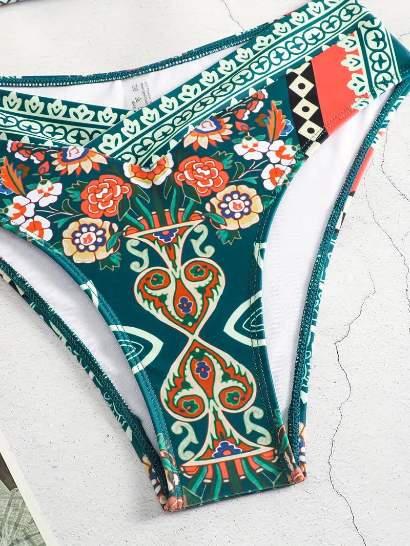 Alyanna - Conjunto de Bikini Bohemio con Tirantes Cruzados