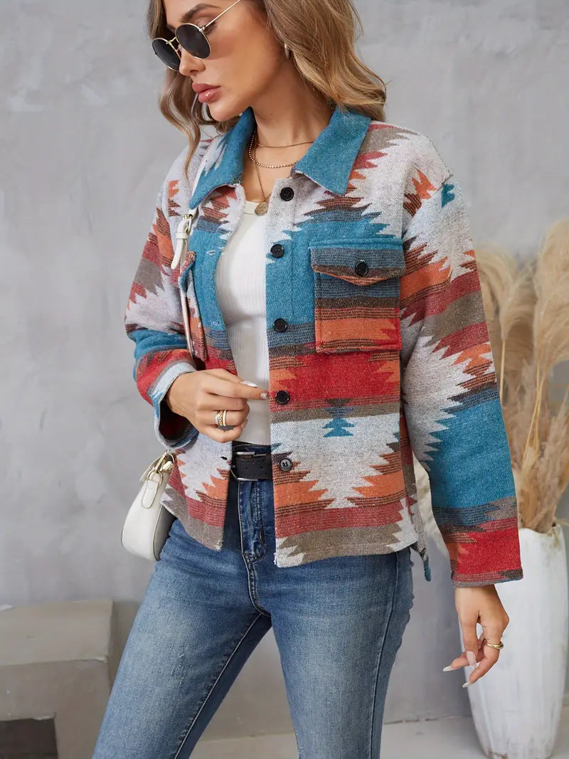 Marge - Chaqueta de lana de algodón con estilo vintage