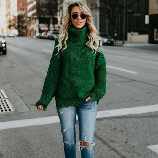 Jersey de Invierno para Mujer Cuello Alto con Giro