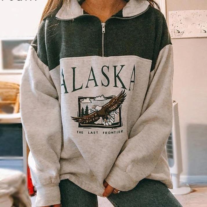 Sudadera de Algodón para Mujer Estampada Manga Larga