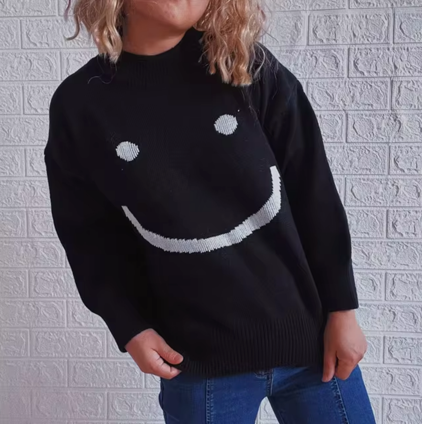 Mave – Jersey de punto con carita sonriente