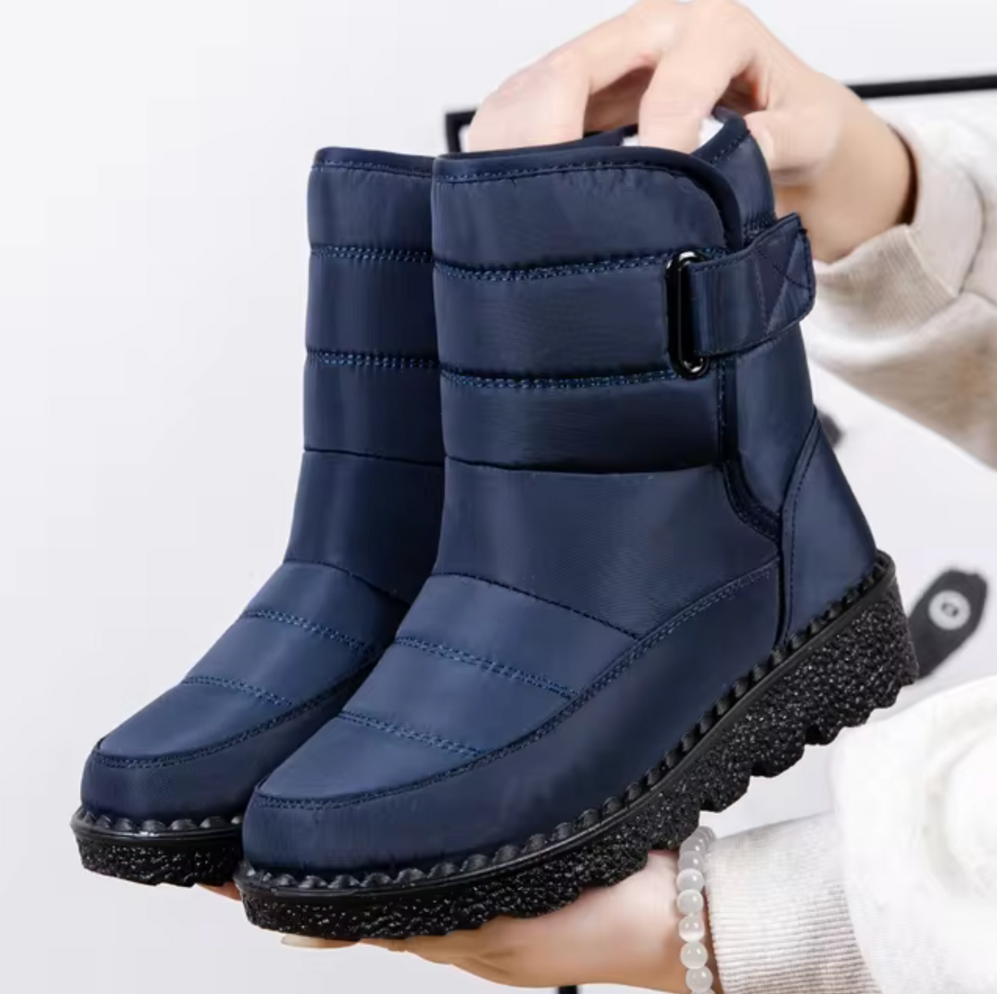 Shekinah - Botas de nieve de invierno impermeables antideslizantes