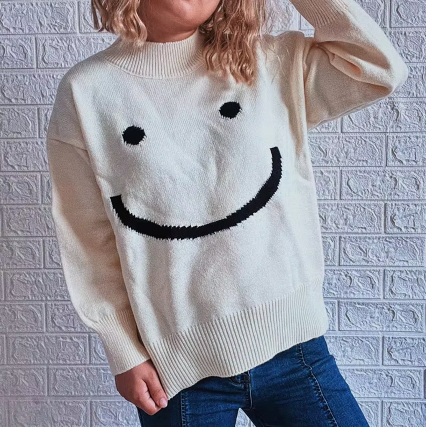 Mave – Jersey de punto con carita sonriente