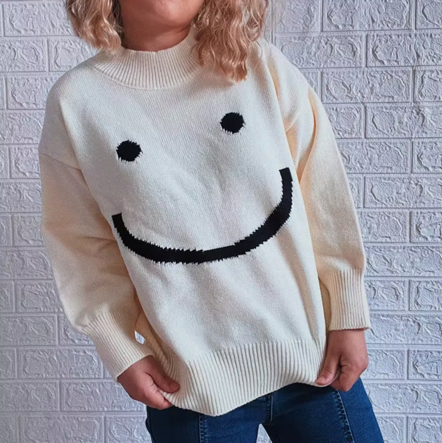 Mave – Jersey de punto con carita sonriente