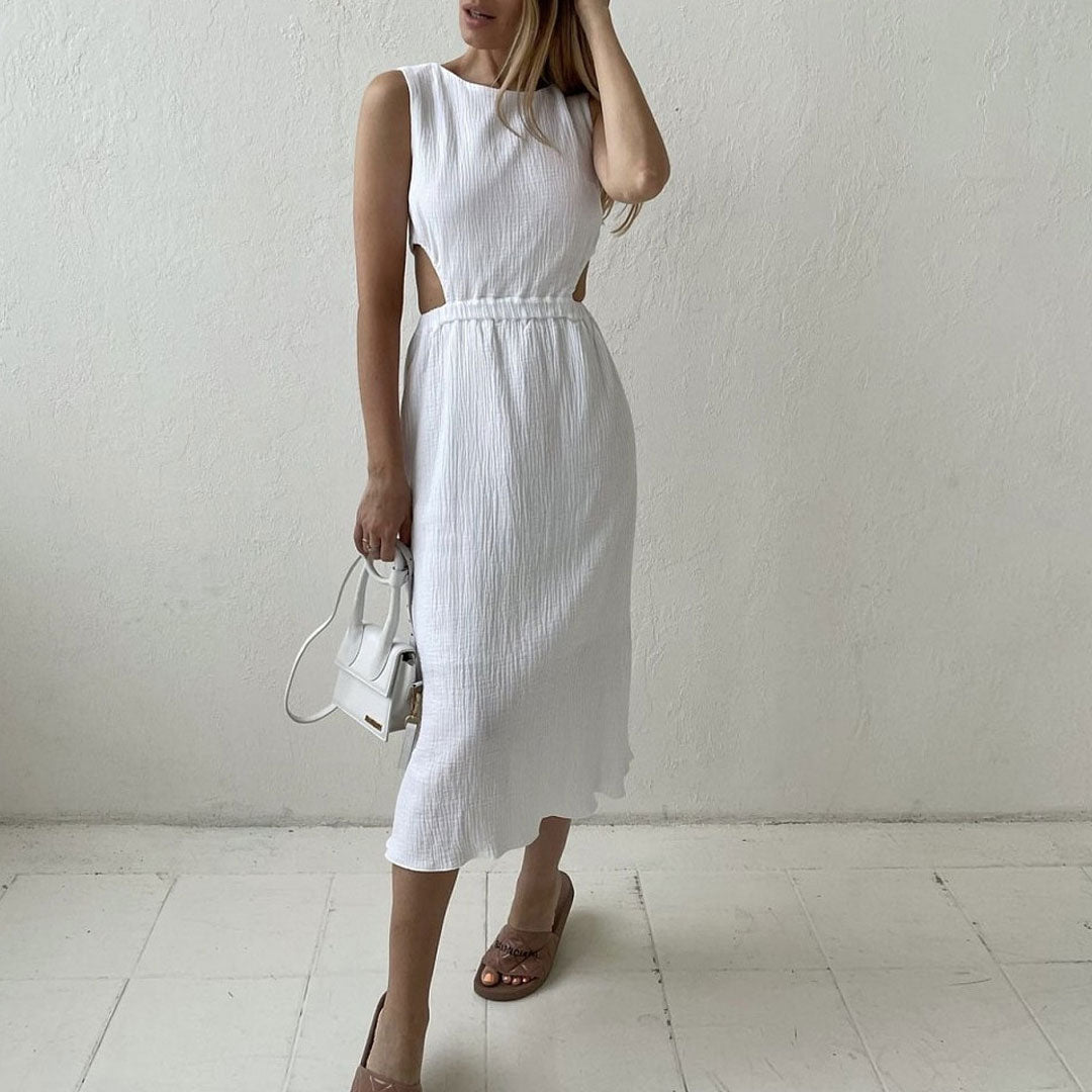 María - Elegante casual vestido midi verano